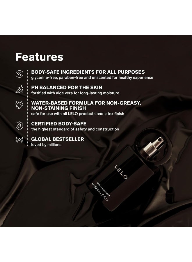 LELO Personal Moisturizer, Luxury Waterbased Lubricant for Women and Men with Aloe Vera, Personal Lubricant Water Based Lube for Women Non-greasy Water Based Lube for Couples (150 ml/5 fl. oz) - Image 4